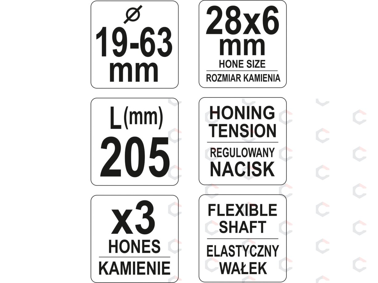Cilindrų šveitiklis (Honas) 3-kojis | Ø 19 - 63 mm (YT-05810) 4 Cilindrų šveitiklis (Honas) 3-kojis | Ø 19 - 63 mm (YT-05810) 4