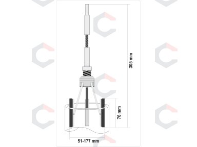 Cilindrų šveitiklis (Honas) 3-kojis | Ø 51 - 177 mm (YT-05812)