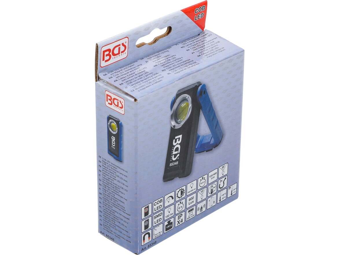 Akumuliatorinė darbo lempa BGS | 500 lm | su magnetu ir belaidžio įkrovimo padėklu (85348) 6 Akumuliatorinė darbo lempa BGS | 500 lm | su magnetu ir belaidžio įkrovimo padėklu (85348) 6