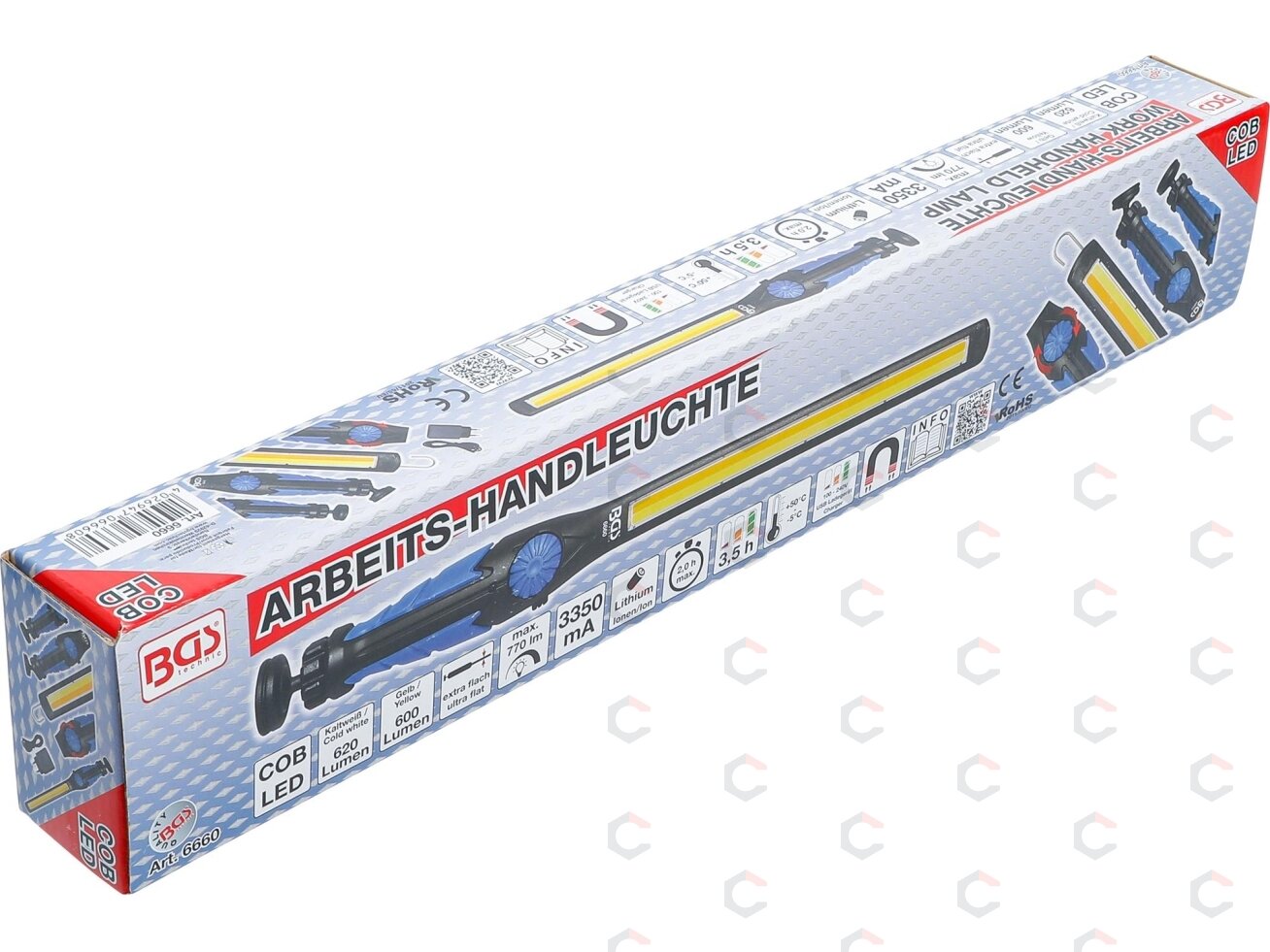 COB-LED / UV darbo lempa | baltas ir geltonas LED | itin plokščio tipo (6660) 9