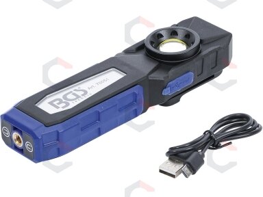 COB LED darbo lempa su magnetu ir kabliu | 4 režimai (70051) COB LED darbo lempa su magnetu ir kabliu | 4 režimai (70051)
