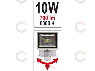 COB LED lempa su judesio davikliu 10W su diodu, 700LM (YT-81801) 4