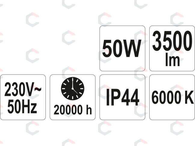 COB LED diodu lempa 50W, 3500LM (YT-81806) 5