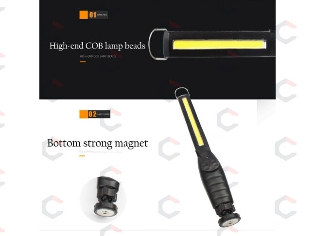 COB-LED darbo lempa | itin plokščio tipo | daug padėčių | magnetinė | USB (CSW581) 5 COB-LED darbo lempa | itin plokščio tipo | daug padėčių | magnetinė | USB (CSW581) 5