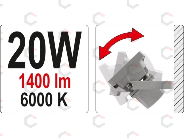 COB LED lempa 20W su diodu, 1400LM (YT-81797) 3