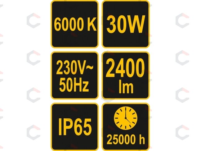 COB LED lempa 30W su diodu, 2400LM (82843) 3 COB LED lempa 30W su diodu, 2400LM (82843) 3