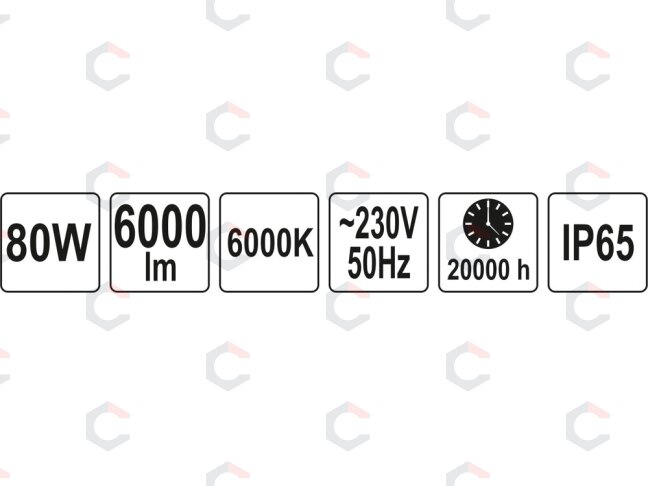COB LED lempa 80W su diodu, 6000LM COB (YT-81812) 4