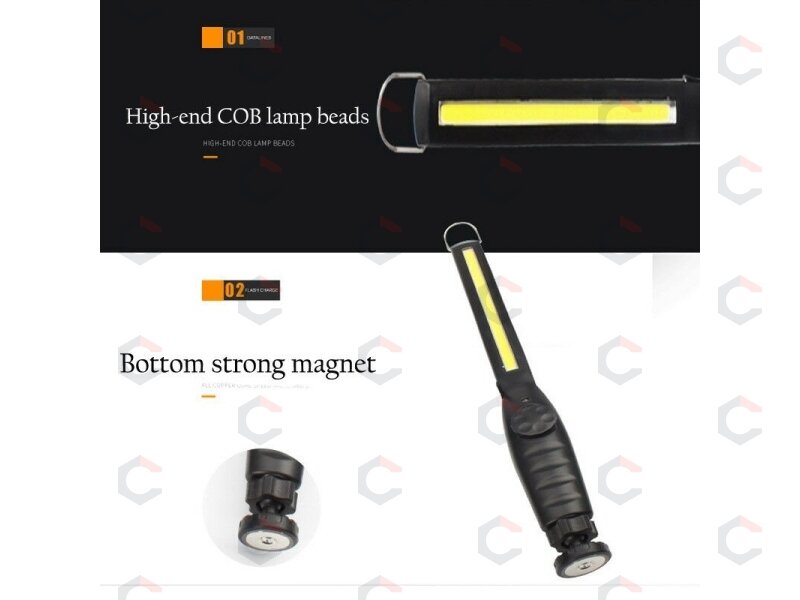 COB-LED darbo lempa | itin plokščio tipo | daug padėčių | magnetinė | USB (CSW581) 5 COB-LED darbo lempa | itin plokščio tipo | daug padėčių | magnetinė | USB (CSW581) 5
