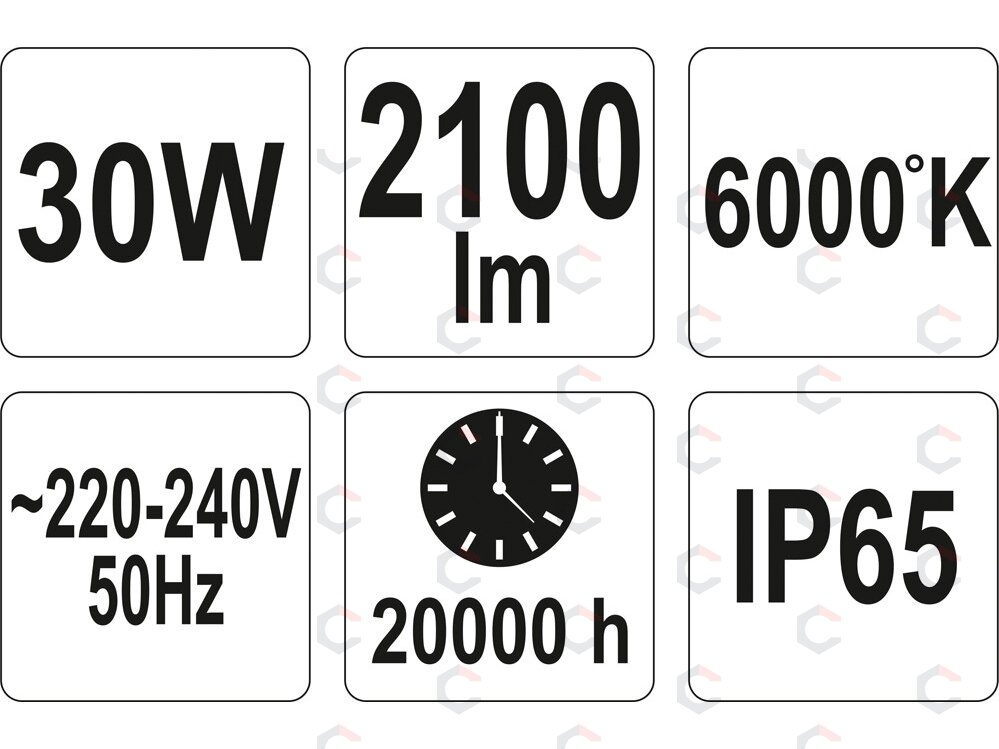 COB LED lempa 30W su diodu, 2100LM (YT-81803) 5 COB LED lempa 30W su diodu, 2100LM (YT-81803) 5