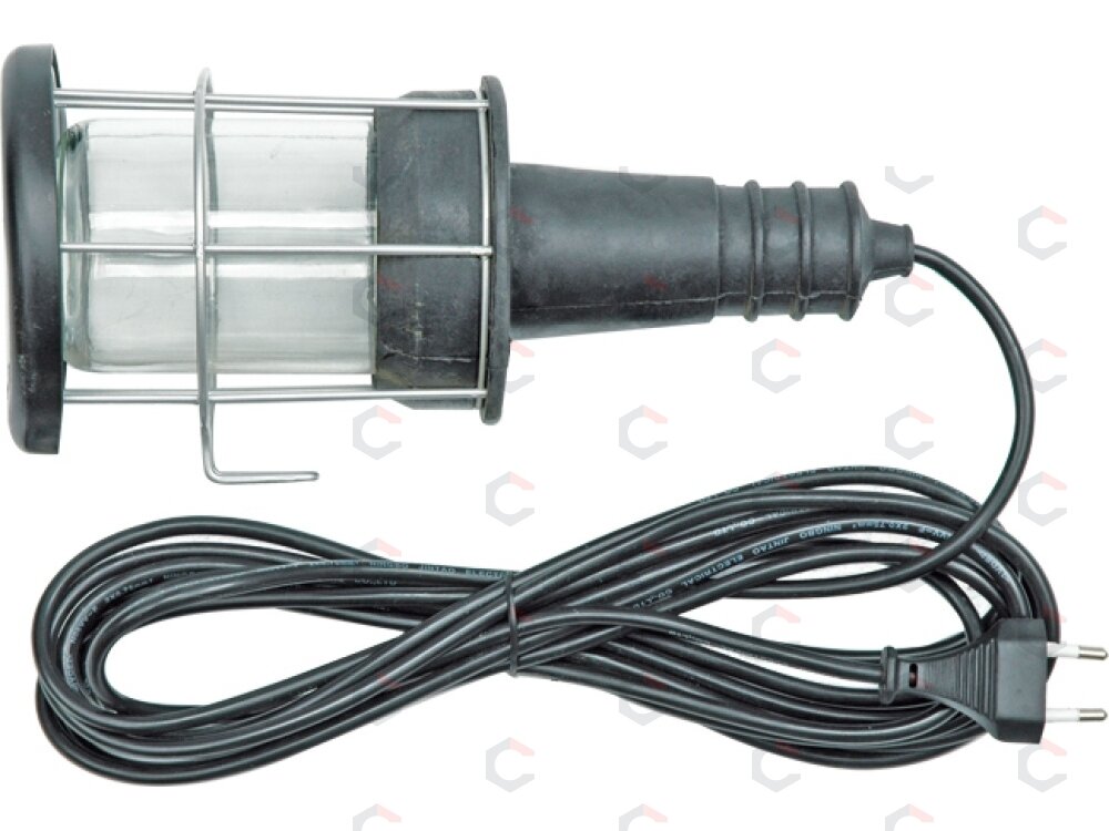 Darbo lempa "Gummi", met. grotelės, gumuotas korpusas, 100W 230V (82717) 1