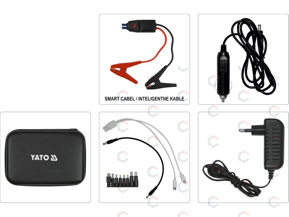 Daugiafunkcinis pakrovėjas / paleidėjas | powerbank | 12000mAh | LCD (YT-83082) 8 Daugiafunkcinis pakrovėjas / paleidėjas | powerbank | 12000mAh | LCD (YT-83082) 8