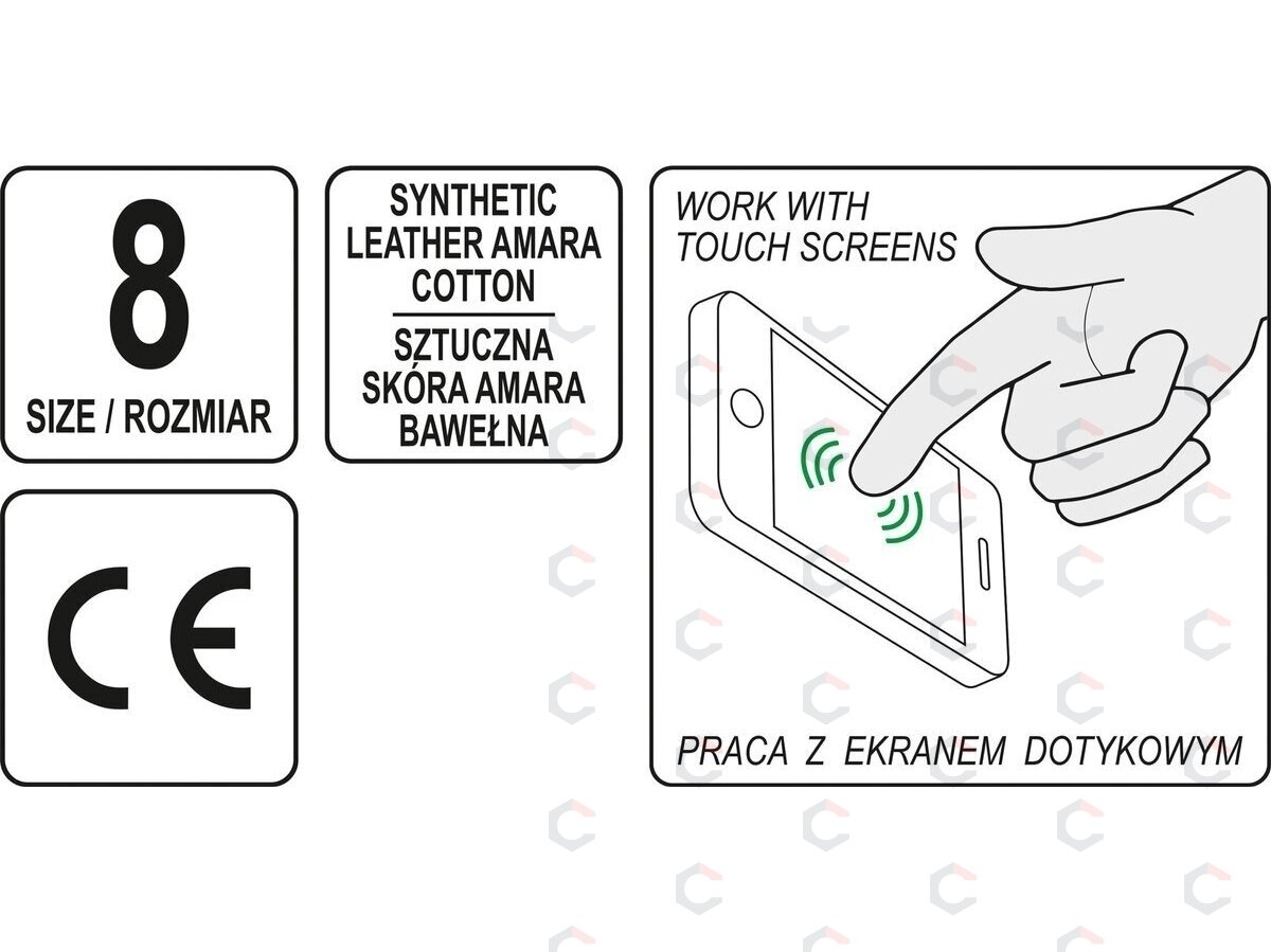 Darbo prštinės | Oda Amara | tinka jutikliniams ekranaims | 8 dydis (YT-74651) 4 Darbo prštinės | Oda Amara | tinka jutikliniams ekranaims | 8 dydis (YT-74651) 4