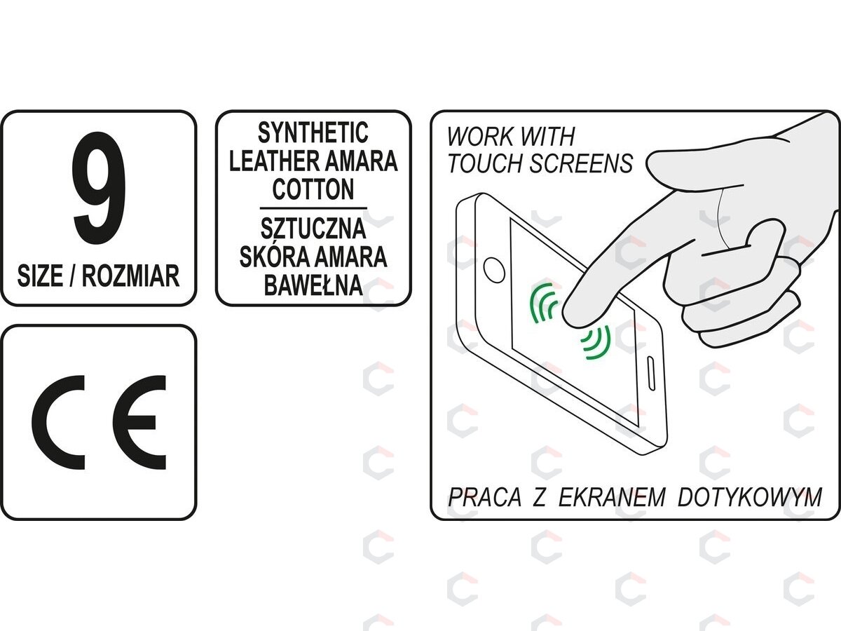 Darbo prštinės | Oda Amara | tinka jutikliniams ekranaims | 9 dydis (YT-74655) 2 Darbo prštinės | Oda Amara | tinka jutikliniams ekranaims | 9 dydis (YT-74655) 2