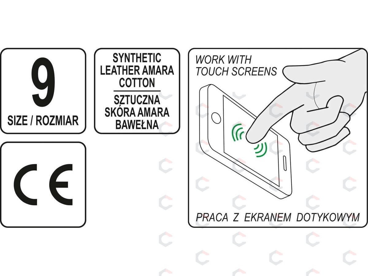 Darbo prštinės | Oda Amara | tinka jutikliniams ekranams | 9 dydis (YT-74652) 4 Darbo prštinės | Oda Amara | tinka jutikliniams ekranams | 9 dydis (YT-74652) 4