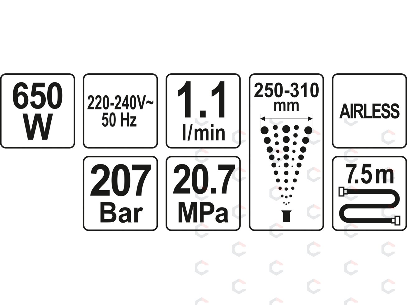 Dažymo agregatas | 650 W (YT-82560) 3 Dažymo agregatas | 650 W (YT-82560) 3