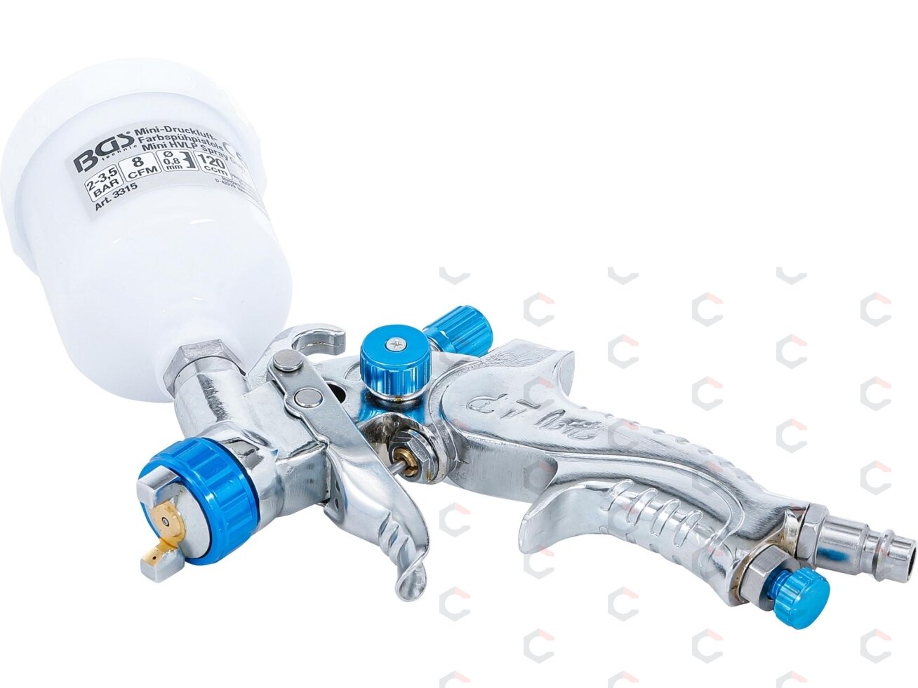 Dažymo pistoletas mini | Ø 0.8mm | 120 cm³ (3315) 1 Dažymo pistoletas mini | Ø 0.8mm | 120 cm³ (3315) 1