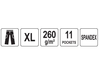 Darbinės kelnės | SERWAL BLACK | dydis XL (YT-79093) 14 Darbinės kelnės | SERWAL BLACK | dydis XL (YT-79093) 14