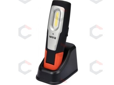 Darbo lempa akumuliatorinė | 3W COB, 350LM + 100LM (YT-08560) Darbo lempa akumuliatorinė | 3W COB, 350LM + 100LM (YT-08560)