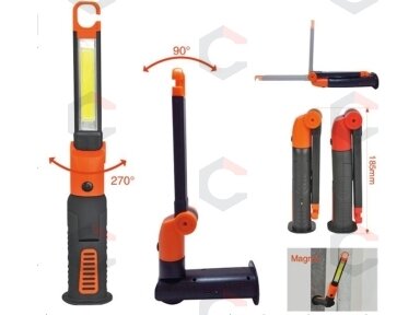 Darbo lempa akumuliatorinė | 3W COB LED | USB | 220LM | lanksti 90° / 270° (FD-ST10R) Darbo lempa akumuliatorinė | 3W COB LED | USB | 220LM | lanksti 90° / 270° (FD-ST10R)