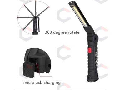 Darbo lempa akumuliatorinė | aluminis +ABS+Guma | 3W COB | USB (FD-8652) Darbo lempa akumuliatorinė | aluminis +ABS+Guma | 3W COB | USB (FD-8652)