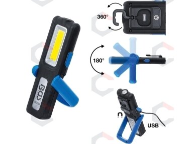 Darbo lempa akumuliatorinė | COB LED | 360 Lm (85335) Darbo lempa akumuliatorinė | COB LED | 360 Lm (85335)