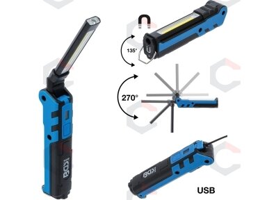 Darbo lempa akumuliatorinė | COB LED | 360LM (85334) Darbo lempa akumuliatorinė | COB LED | 360LM (85334)