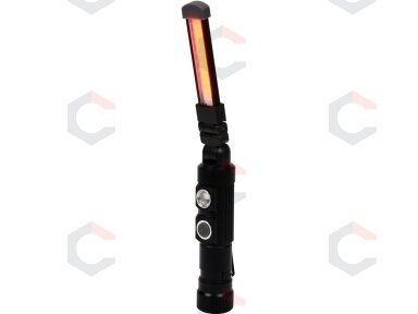 Darbo lempa akumuliatorinė | COB LED 3W 300LM, LI-ION 3,7V 600MAH | aliuminė (82734)