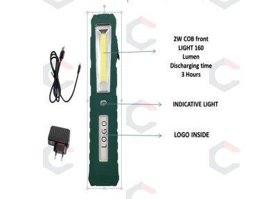 Darbo lempa akumuliatorinė Li-Ion, 1x2W COB LED (CW12) Darbo lempa akumuliatorinė Li-Ion, 1x2W COB LED (CW12)