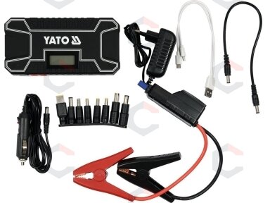 Daugiafunkcinis pakrovėjas / paleidėjas | powerbank | 12000mAh | LCD (YT-83082)