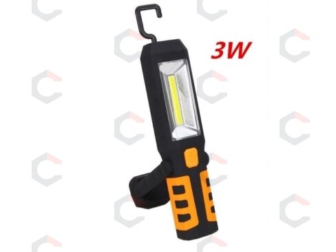 Darbo lempa akumuliatorinė | COB LED 3W-240Lm AKU Li-on 2800mAh (SK1510)