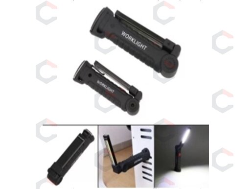 Darbo lempa akumuliatorinė | aluminis +ABS+Guma | 3W COB | USB (FD-8652) 4