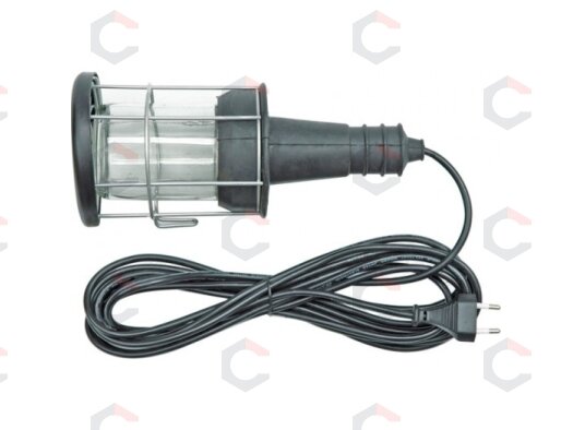 Darbo lempa "Gummi", met. grotelės, gumuotas korpusas, 60W 230V (82716) 1 Darbo lempa "Gummi", met. grotelės, gumuotas korpusas, 60W 230V (82716) 1
