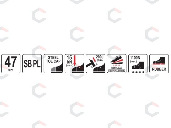 Darbiniai sportiniai batai PORTO SB PL | 47 dydis (YT-80678) 9 Darbiniai sportiniai batai PORTO SB PL | 47 dydis (YT-80678) 9