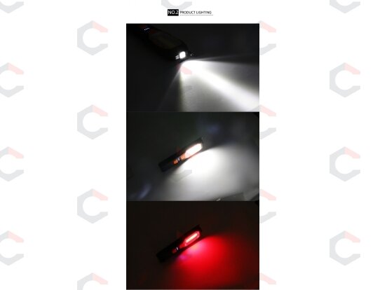 Darbo lempa akumuliatorinė | 5W COB LED | USB | 280+80 LM | su magnetiniu griebtuvu (YD-6302B) 6 Darbo lempa akumuliatorinė | 5W COB LED | USB | 280+80 LM | su magnetiniu griebtuvu (YD-6302B) 6