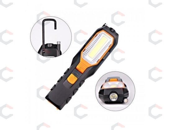 Darbo lempa akumuliatorinė | 5W COB LED | USB | 280+80 LM | su magnetiniu griebtuvu (YD-6302B) 9 Darbo lempa akumuliatorinė | 5W COB LED | USB | 280+80 LM | su magnetiniu griebtuvu (YD-6302B) 9