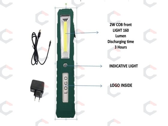 Darbo lempa akumuliatorinė Li-Ion, 1x2W COB LED (CW12) Darbo lempa akumuliatorinė Li-Ion, 1x2W COB LED (CW12)