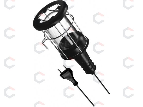 Darbo lempa "Gummi", met. grotelės, gumuotas korpusas, 60W 230V (82716) Darbo lempa "Gummi", met. grotelės, gumuotas korpusas, 60W 230V (82716)