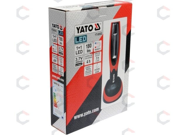 Darbo lempa | COB+1Led / 180 LUM | LED MAGNET | Aku Li-Ion (YT-08502) 1 Darbo lempa | COB+1Led / 180 LUM | LED MAGNET | Aku Li-Ion (YT-08502) 1