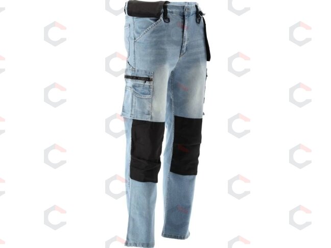 Darbinės kelnės | elastingi džinsai, mėlyna–juoda | L/XL (YT-79073) 2