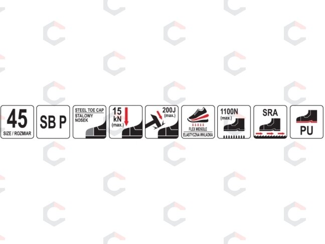 Darbiniai sportbačiai lengvi | PAEIRS SBP | 45 dydis (YT-80647) 11 Darbiniai sportbačiai lengvi | PAEIRS SBP | 45 dydis (YT-80647) 11