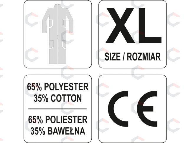Darbinis kombinezonas smėlio spalva XL dydis (YT-80433) 2