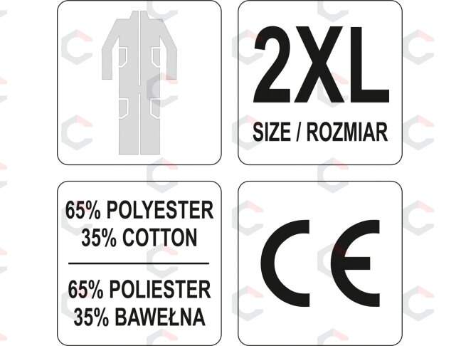 Darbinis kombinezonas smėlio spalva XXL dydis (YT-80434) 2