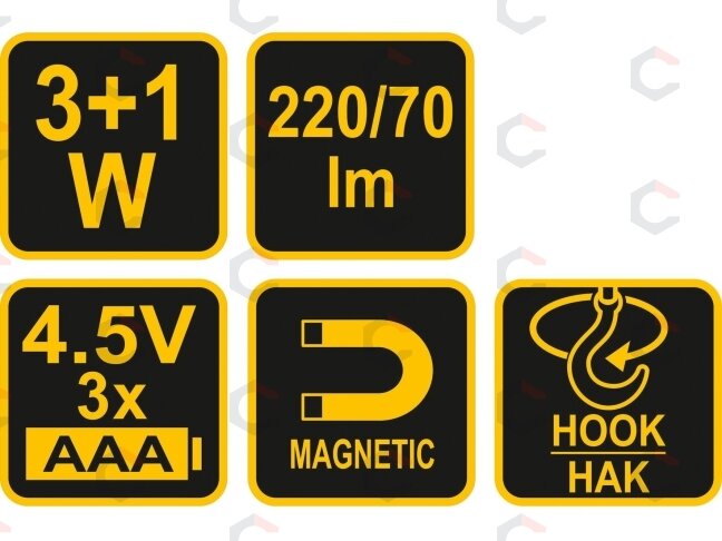 Darbo lempa | 3W COB LED | 220LM (82733) 7 Darbo lempa | 3W COB LED | 220LM (82733) 7