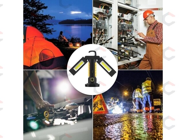 Darbo lempa akumuliatorinė | COB chip + CREE XPG | 2 COB | 1200 lm (PWL2M) 6 Darbo lempa akumuliatorinė | COB chip + CREE XPG | 2 COB | 1200 lm (PWL2M) 6