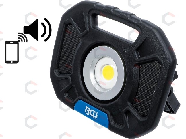 Darbo lempa | akumuliatorinė / powerbank | COB-LED | 40 W | su vidiniais garsiakalbiais (85332) Darbo lempa | akumuliatorinė / powerbank | COB-LED | 40 W | su vidiniais garsiakalbiais (85332)