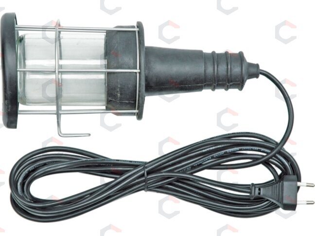 Darbo lempa "Gummi", met. grotelės, gumuotas korpusas, 100W 230V (82717) 1