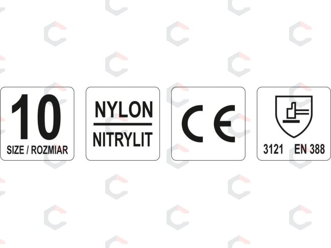 Darbo pirštinės baltos | nailonas / poliuretanas | 10 dydis (YT-7474) 2 Darbo pirštinės baltos | nailonas / poliuretanas | 10 dydis (YT-7474) 2