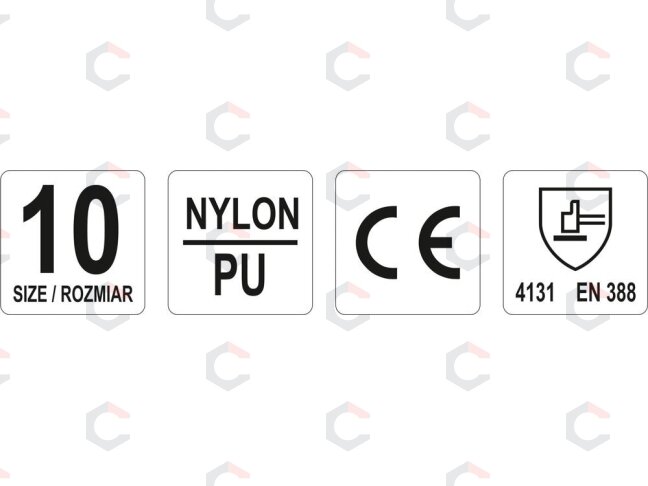 Darbo pirštinės juodos | nailonas / poliuretanas | 10 dydis (YT-7473) 4 Darbo pirštinės juodos | nailonas / poliuretanas | 10 dydis (YT-7473) 4