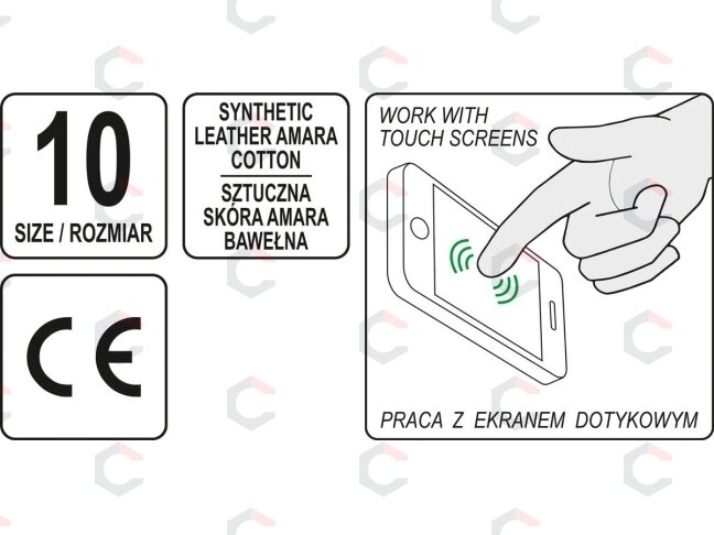 Darbo prštinės | Oda Amara | tinka jutikliniams ekranaims | 10 dydis (YT-74653) 4 Darbo prštinės | Oda Amara | tinka jutikliniams ekranaims | 10 dydis (YT-74653) 4