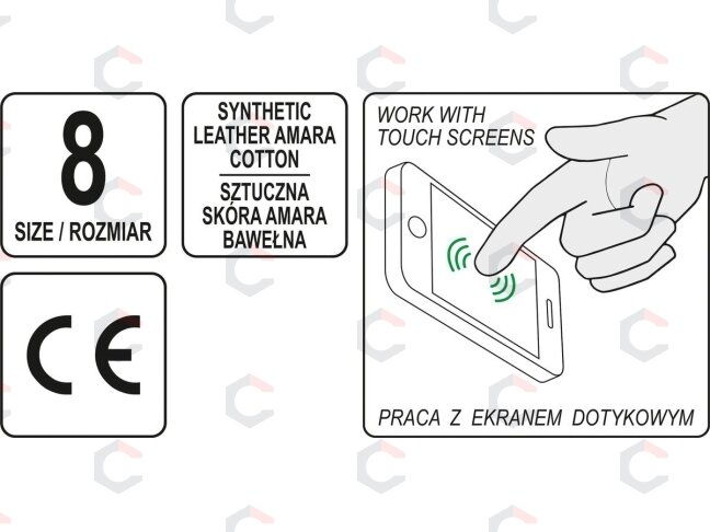 Darbo prštinės | Oda Amara | tinka jutikliniams ekranaims | 8 dydis (YT-74654) 2 Darbo prštinės | Oda Amara | tinka jutikliniams ekranaims | 8 dydis (YT-74654) 2